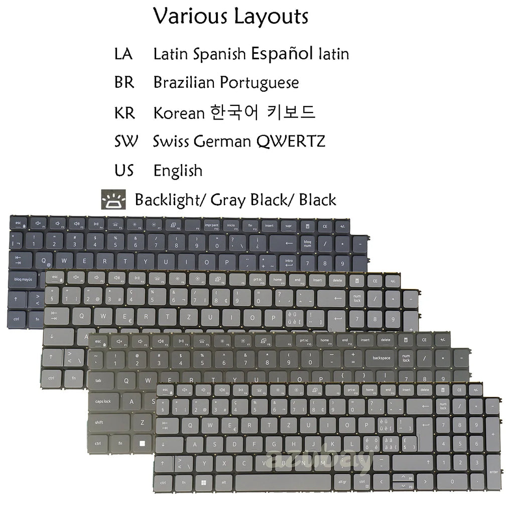 AZUBAY Backlit Keyboard for Dell Vostro 15 16 – Multi-Layout