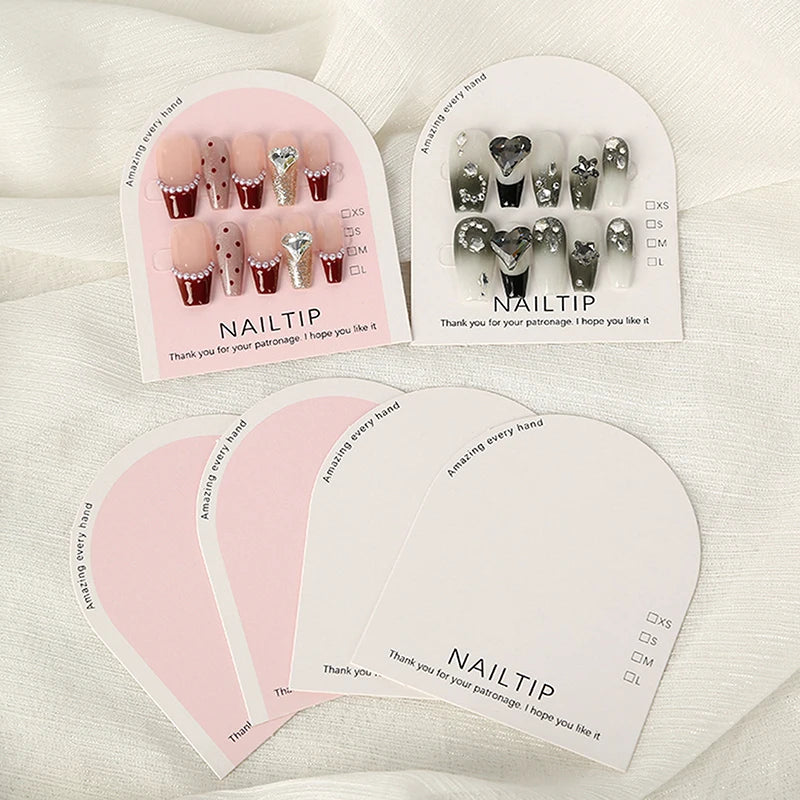 20-Sheet Nail Art Display Cards | Manicure Packaging Props