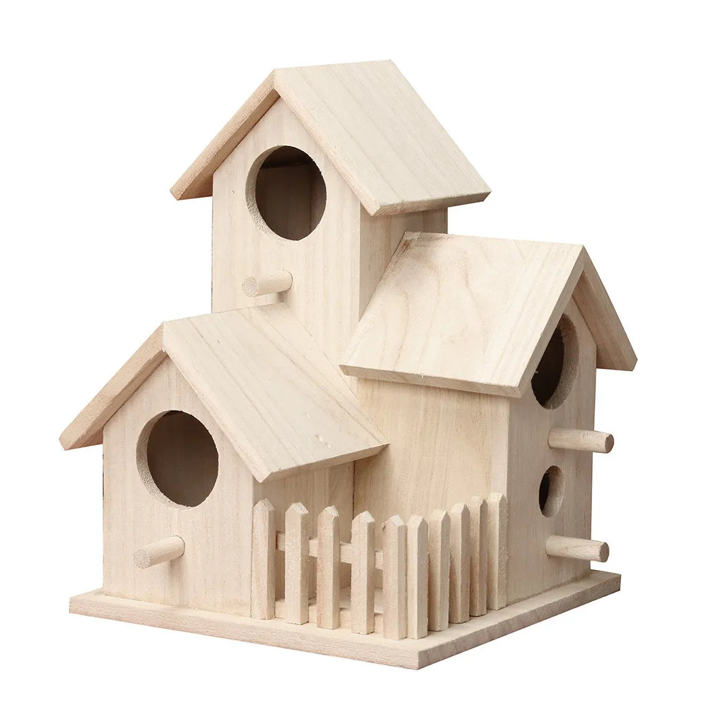 Wooden Hanging Birdhouse – Outdoor Garden Bird Nest Box