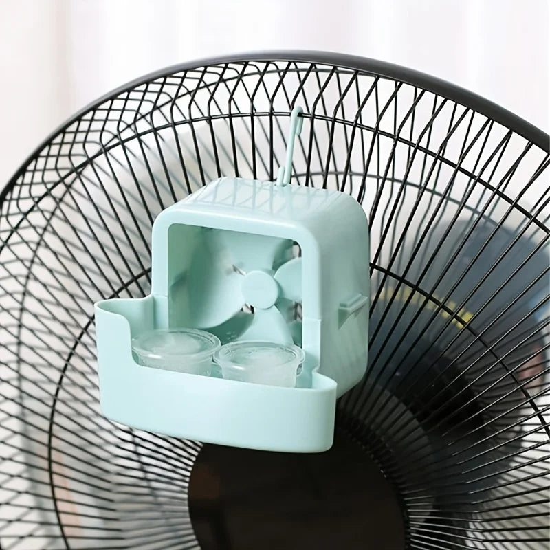 Portable Ice Mist Fan Cooler – Hook Mount, No Battery Needed