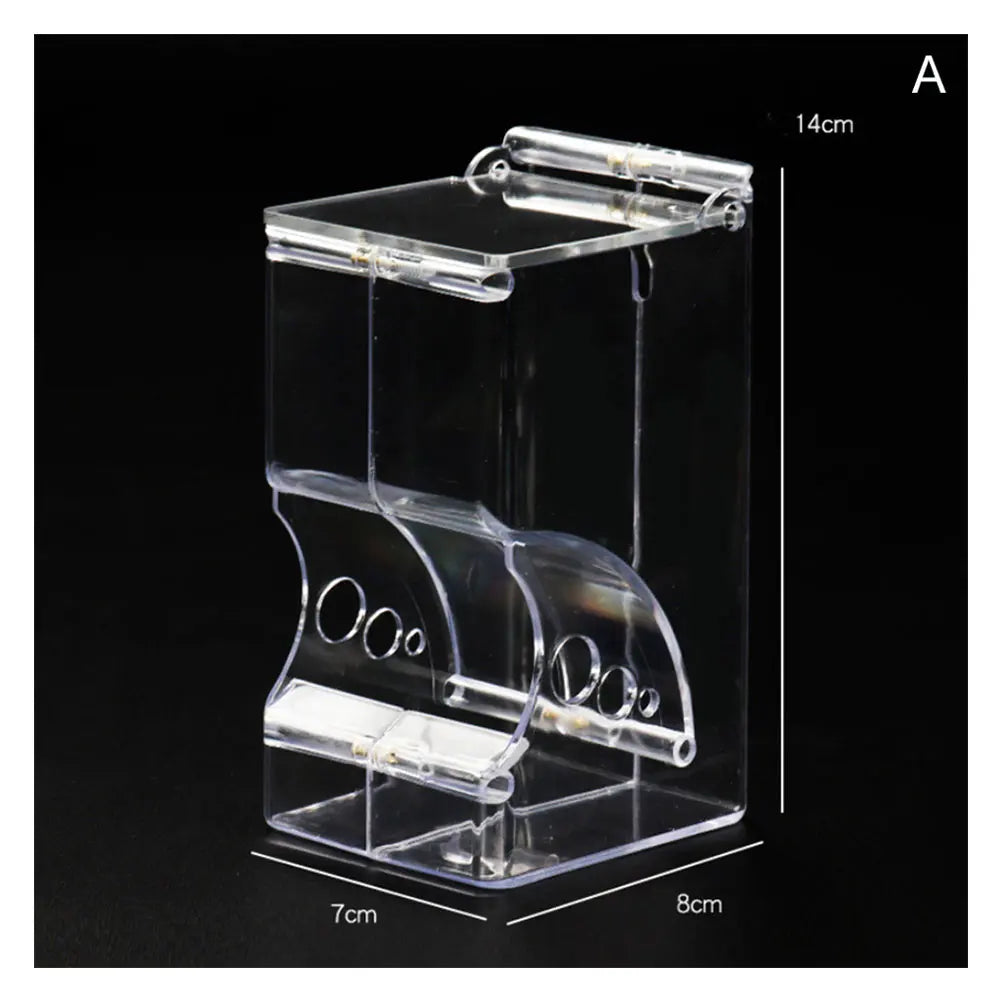 Acrylic Hamster Automatic Food Feeder Dispenser for Small Pets