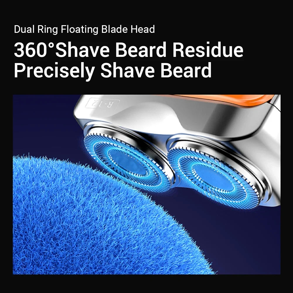 XMSJ Electric Dual Blade Smart Shaver – Digital Display, Type-C