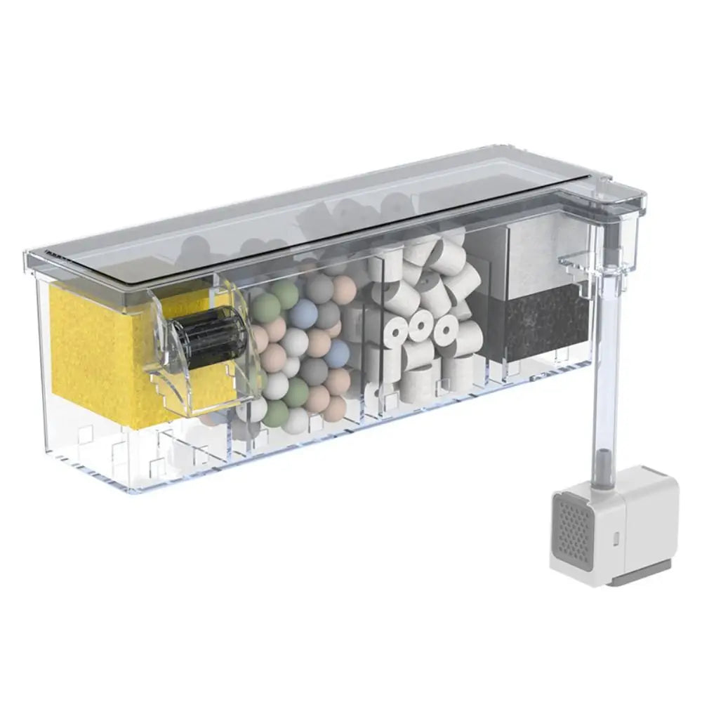 Wall Mounted Fish Tank with Waterfall Filter & Water Pump