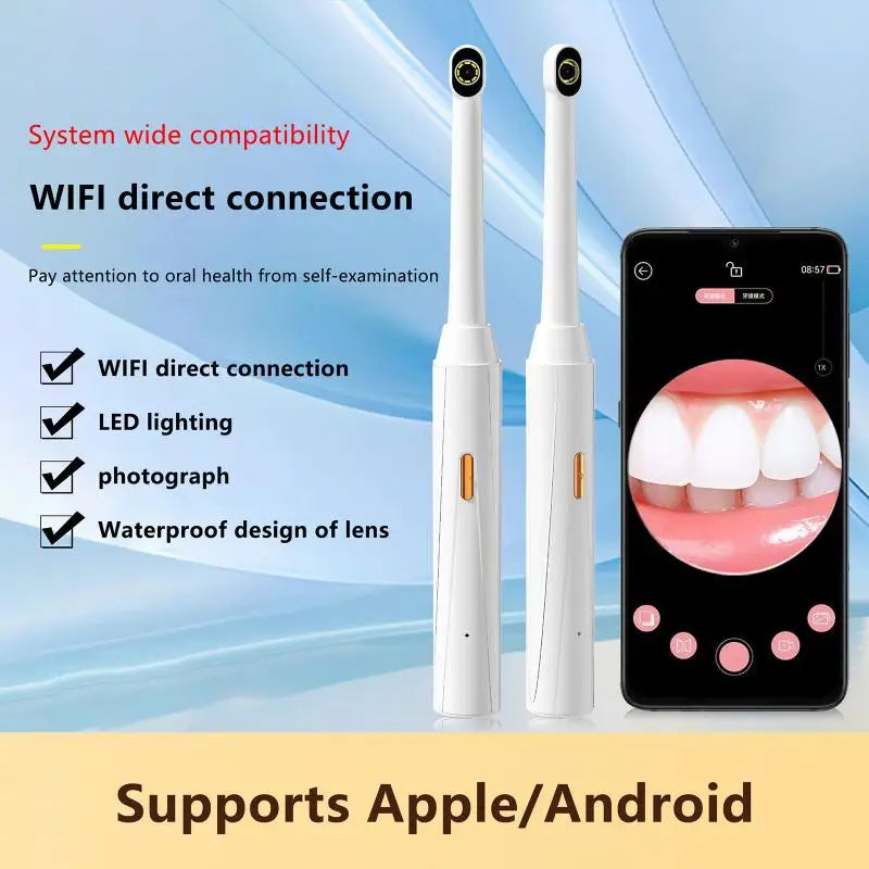 WiFi Oral Inspection Camera HD 1080P 8 LED Wireless Borescope