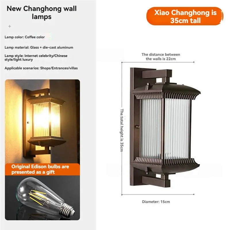 Nordic Minimalist Outdoor Wall Lamp – Balcony Courtyard Doorway