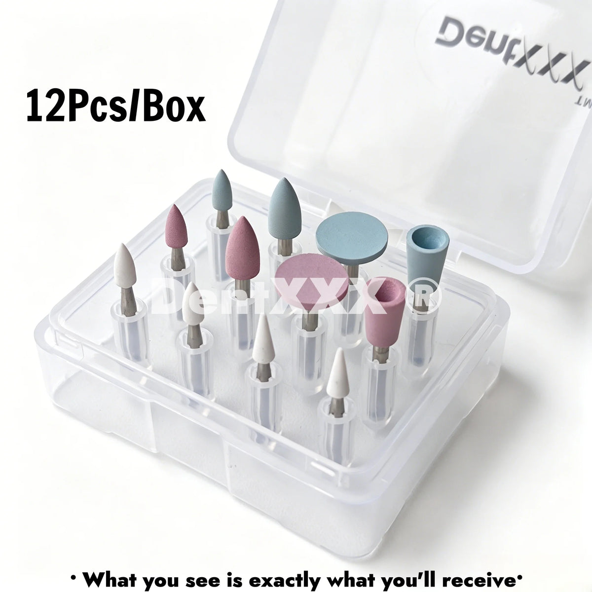 White Stone & Silicone Nail Polishers – High Gloss Set