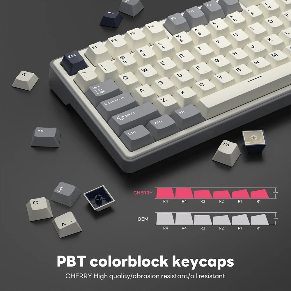 RK Royal Kludge PBT Colorblock Keycaps 98 Keys EN/RU