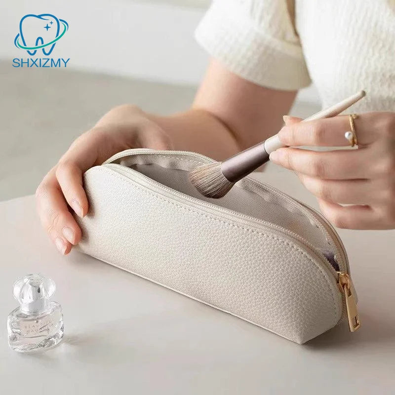 PU Leather Pencil Pouch – Waterproof Metal Zipper Case