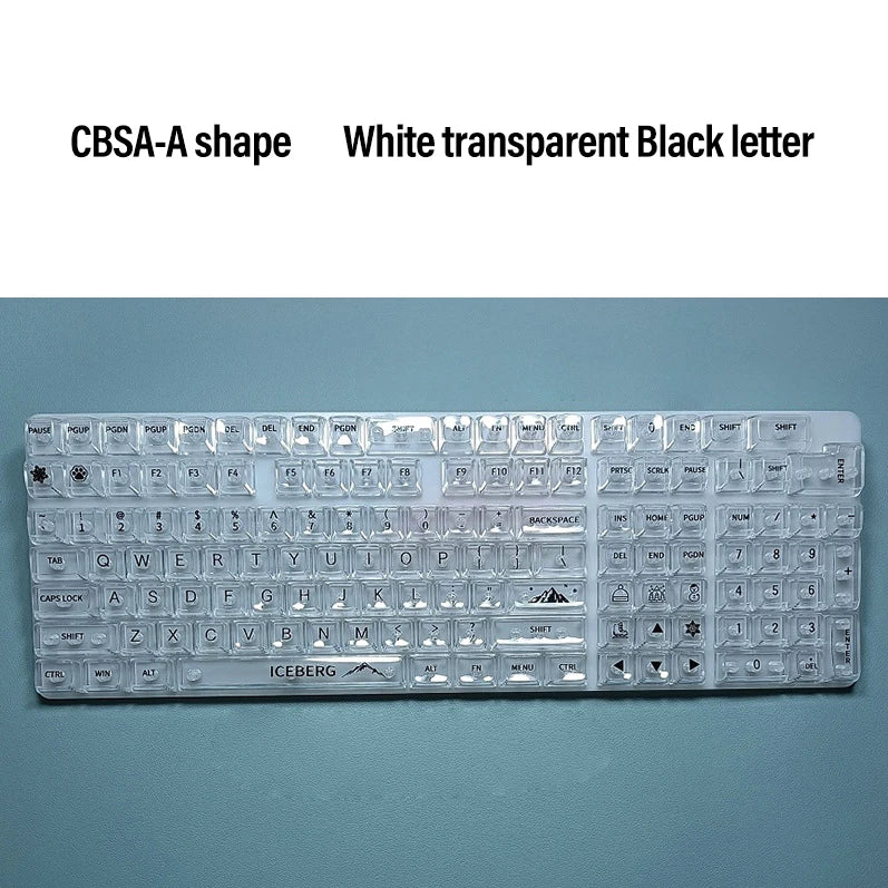 UYIQ 132-Key CBSA Transparent PC Keycaps – Cherry MX Gateron