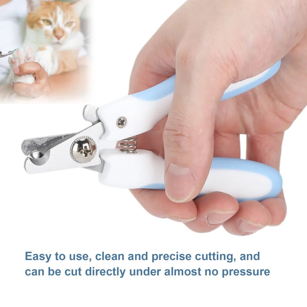 Stainless Steel Pet Nail Clippers with File – Dog & Cat