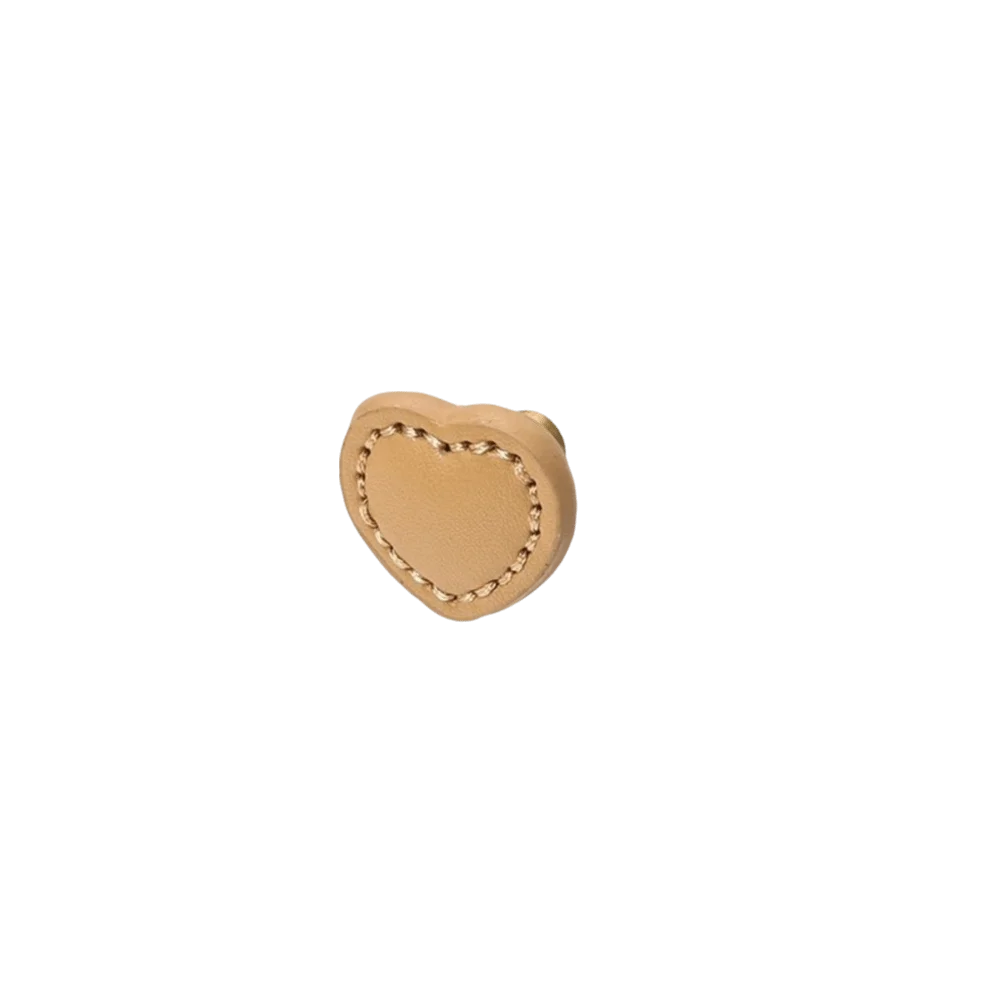 Zinc Alloy Leather Drawer Handle | Single Hole Cabinet Knob
