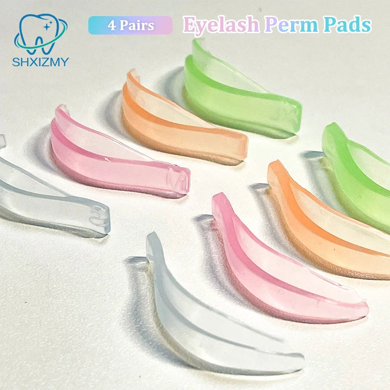 4 Pairs Reusable Silicone Lash Lift Shield Pads – Jelly Color