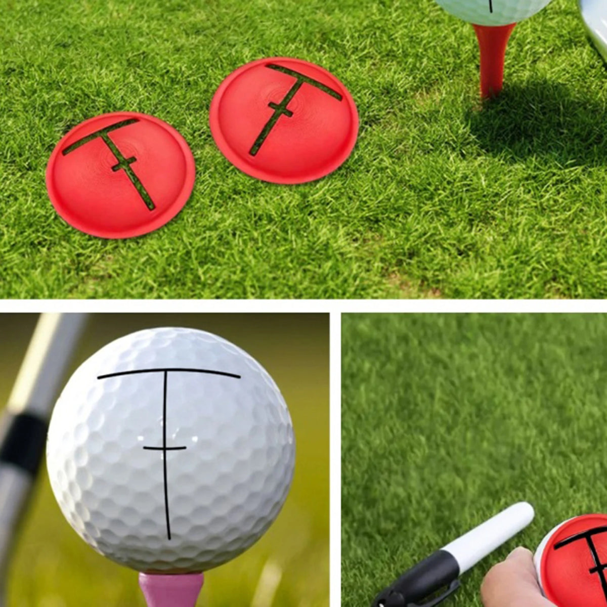 Golf Ball Liner Alignment Tool 3-Pack – Putting Aid | VIBE