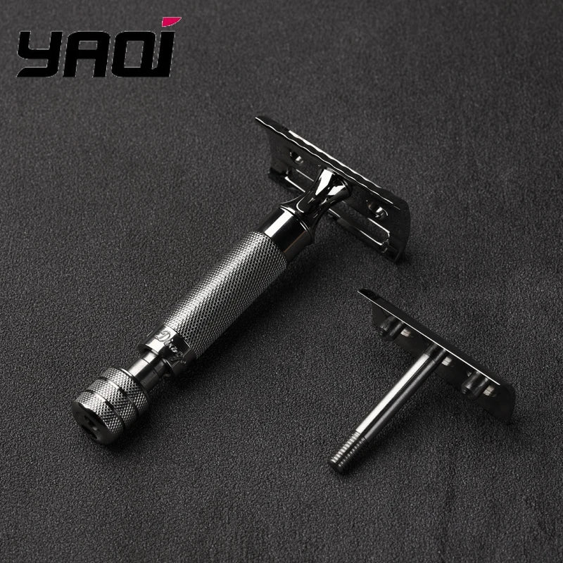 Yaqi Diagonal Slant Safety Razor – 316 Steel, 0.35mm Blade Gap
