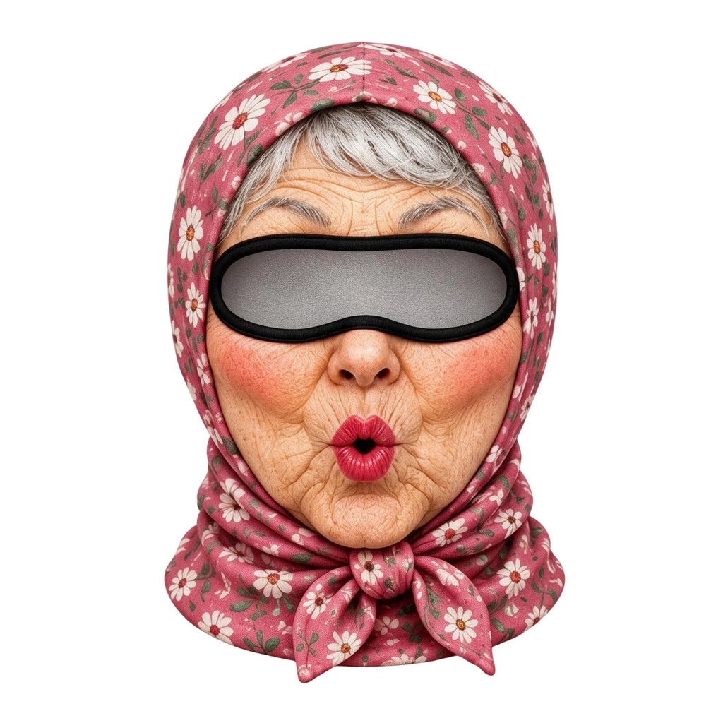 Funny Grandma Balaclava 3D Printed Full Face Ski Mask Women