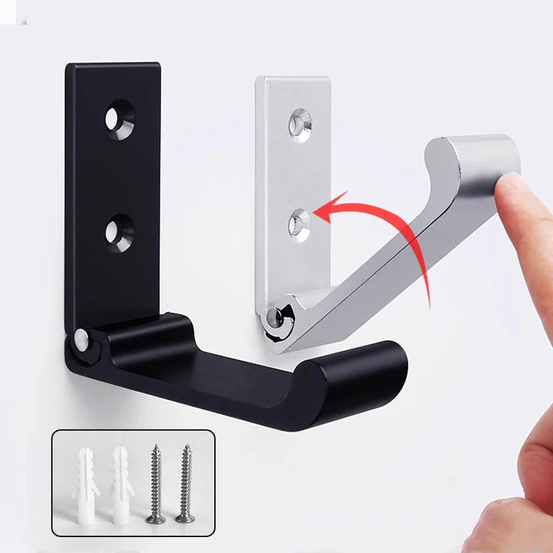 Foldable Wall Coat Hooks – Rustproof Aluminum Alloy 1/2 Pack