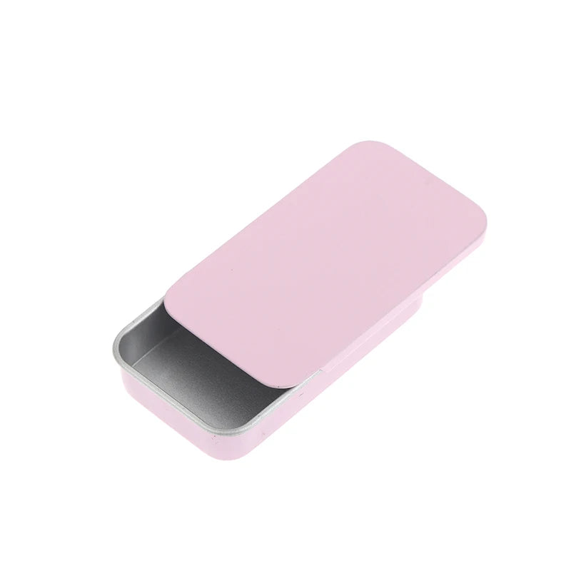 Slide Cover Aluminum Tin Box 60×34mm – Refillable Storage