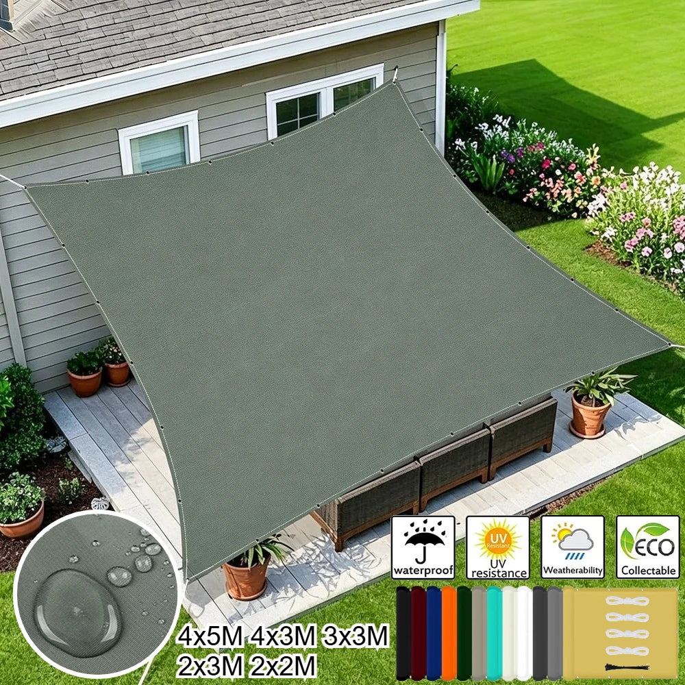 Waterproof Shade Cloth Canopy with Grommets 2–5M | UV Block
