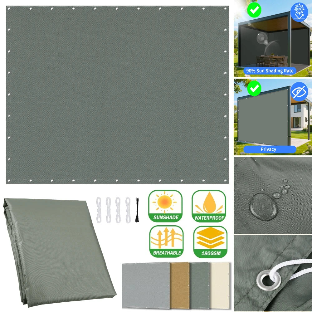 Waterproof Sun Shade Sail UV Block Canopy for Garden & Patio