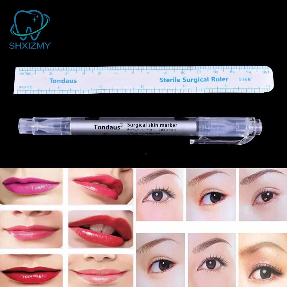 Eyebrow Skin Marker Pen & Ruler – Microblading Positioning