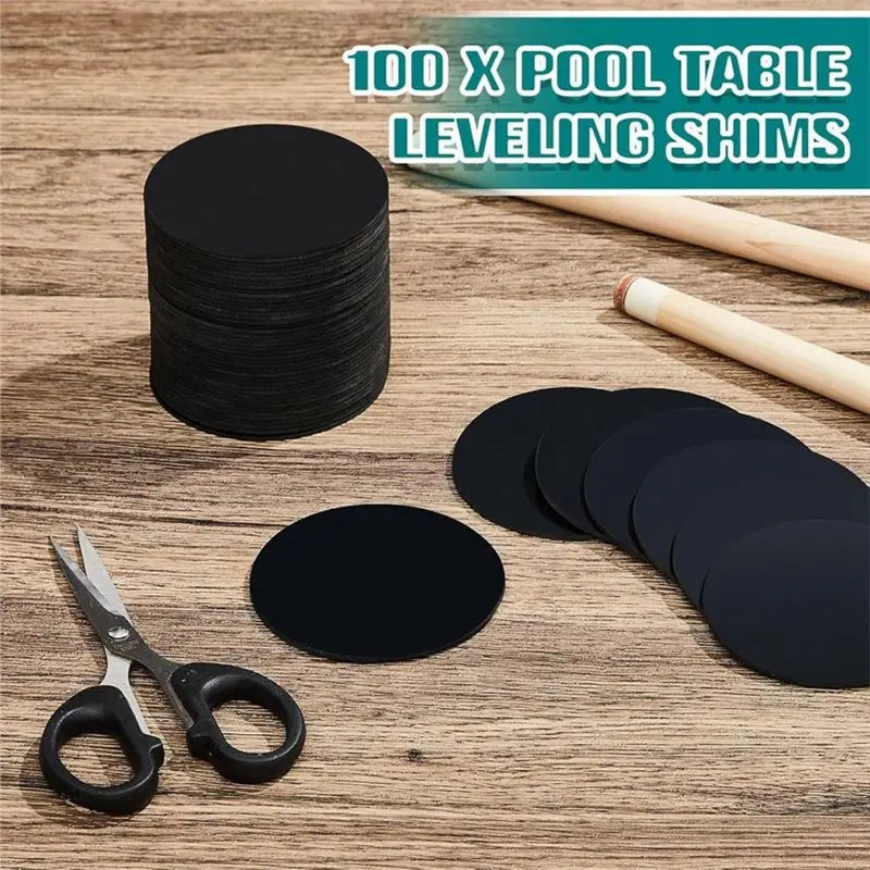 100-Pack Rubber Pool Table Leg Shims 3" Furniture Leveling Kit