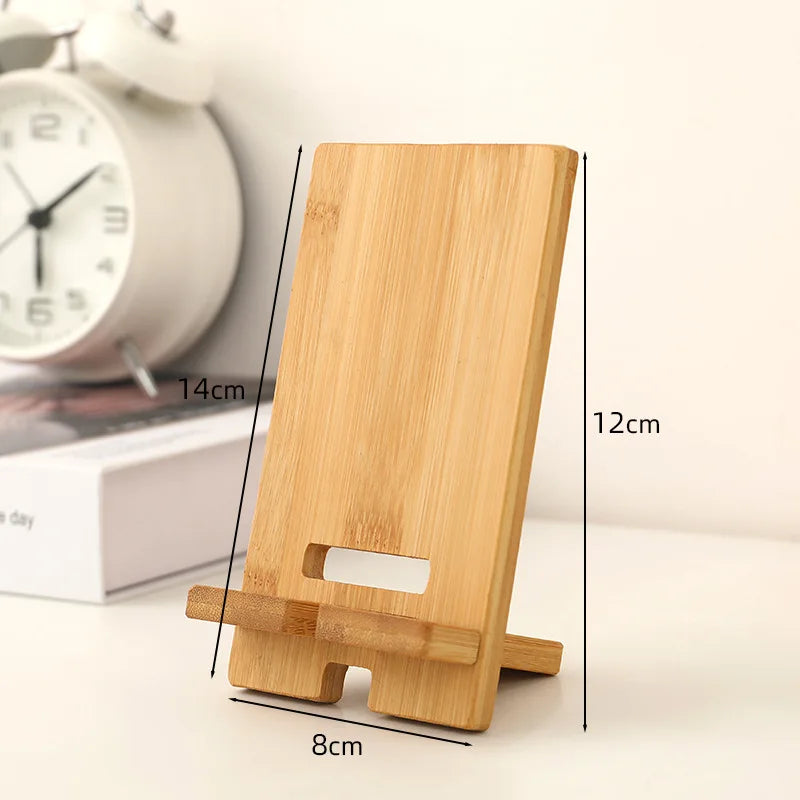 Wooden Phone Stand 2-Pack Foldable Desktop Tablet Holder
