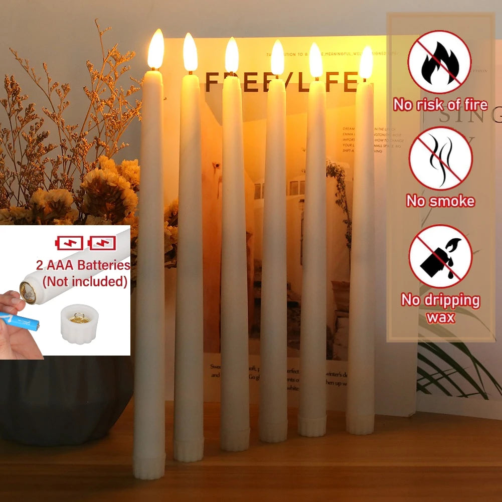 Flameless LED Taper Candles with Remote & Timer | Battery Operated