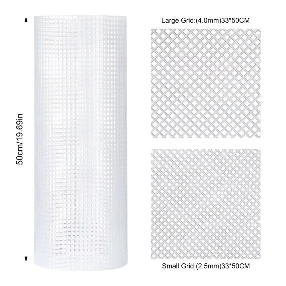 Plastic Mesh Grid Sheet 33x50cm – DIY Bag & Rug Crafting