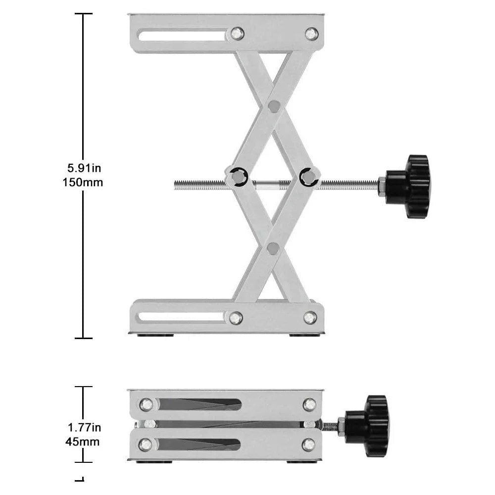 Stainless Steel Scissor Lab Jack Adjustable Height Platform Stand
