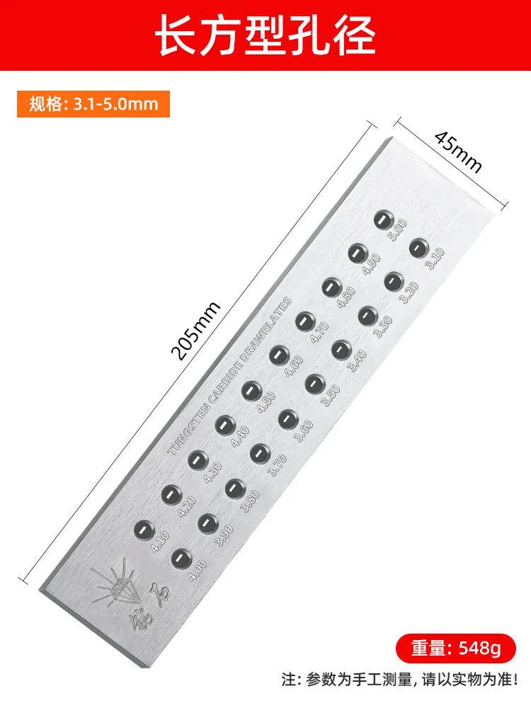 Tungsten Steel Wire Drawing Board – Semi-Circular & Square