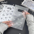 10-Pack Frosted Bowknot Self-Sealing Gift Bags 13×21cm