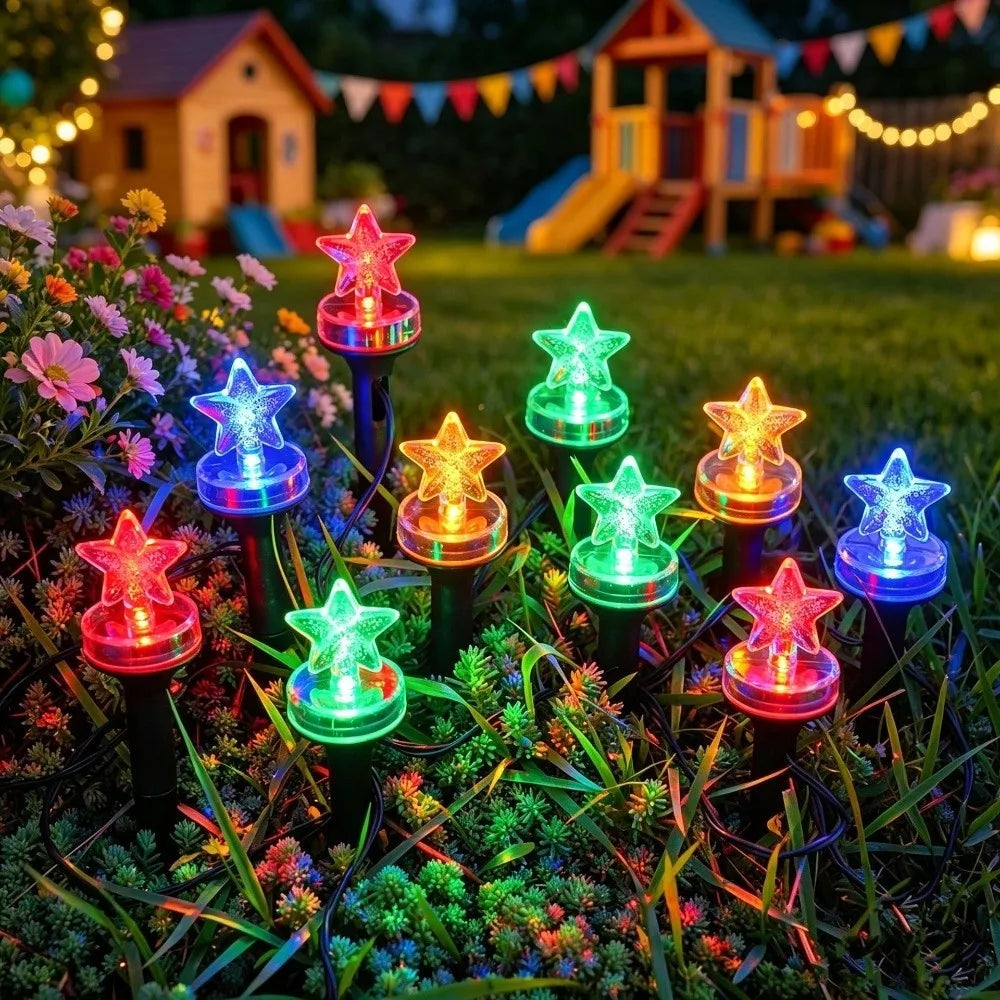 Solar Bubble Ball Ground Stake String Lights – Garden Décor