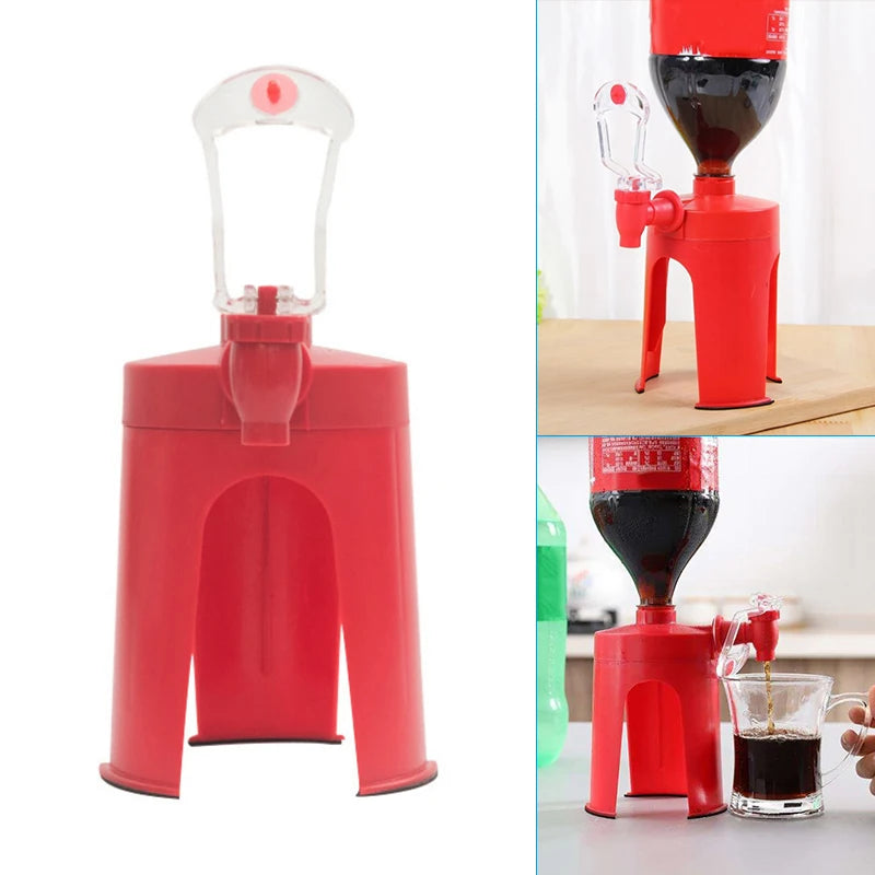 Upside Down Soda & Drink Dispenser Bottle | Push-Tap