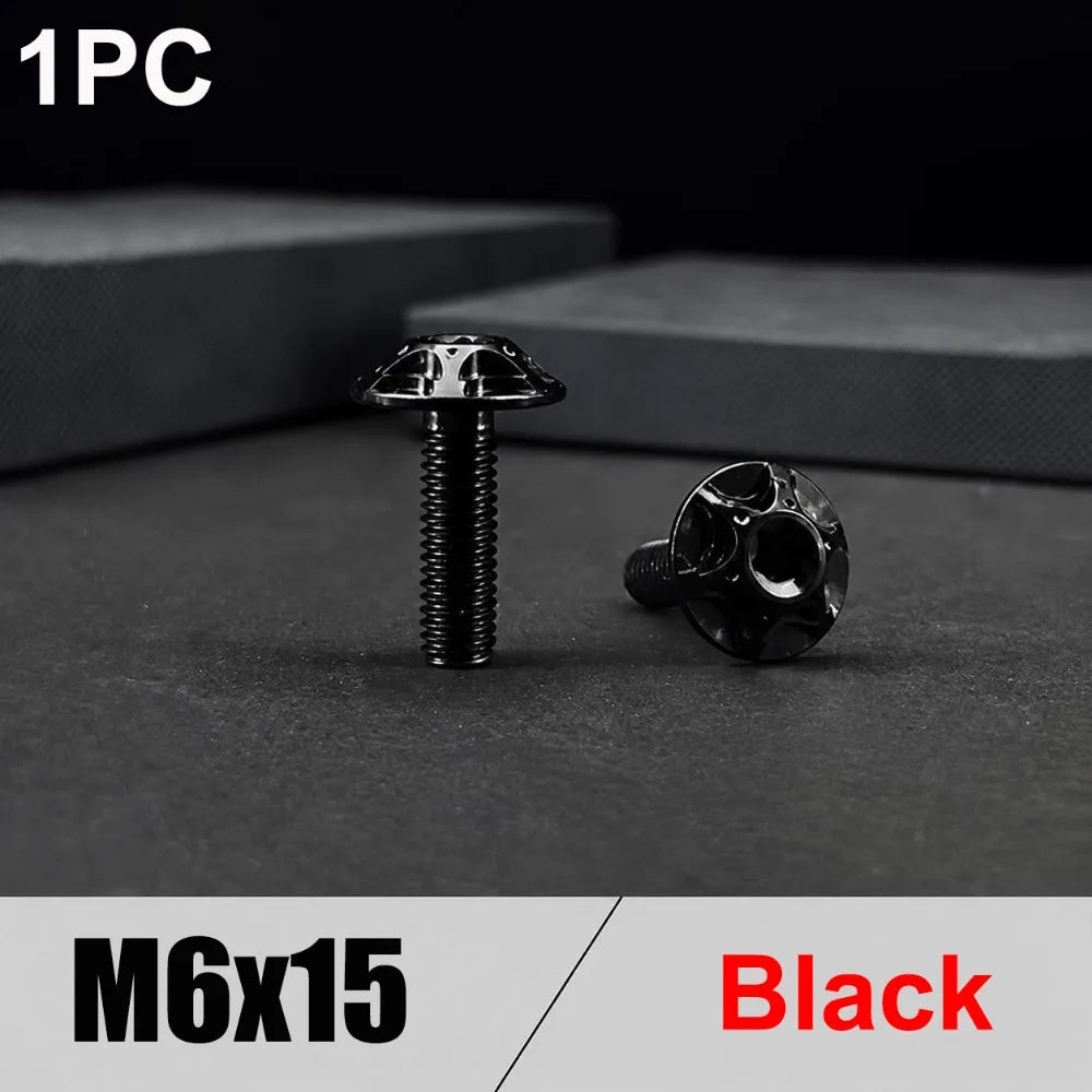 Titanium Alloy M5/M6 Hex-Lobe Decorative Bolts | Multi-Color