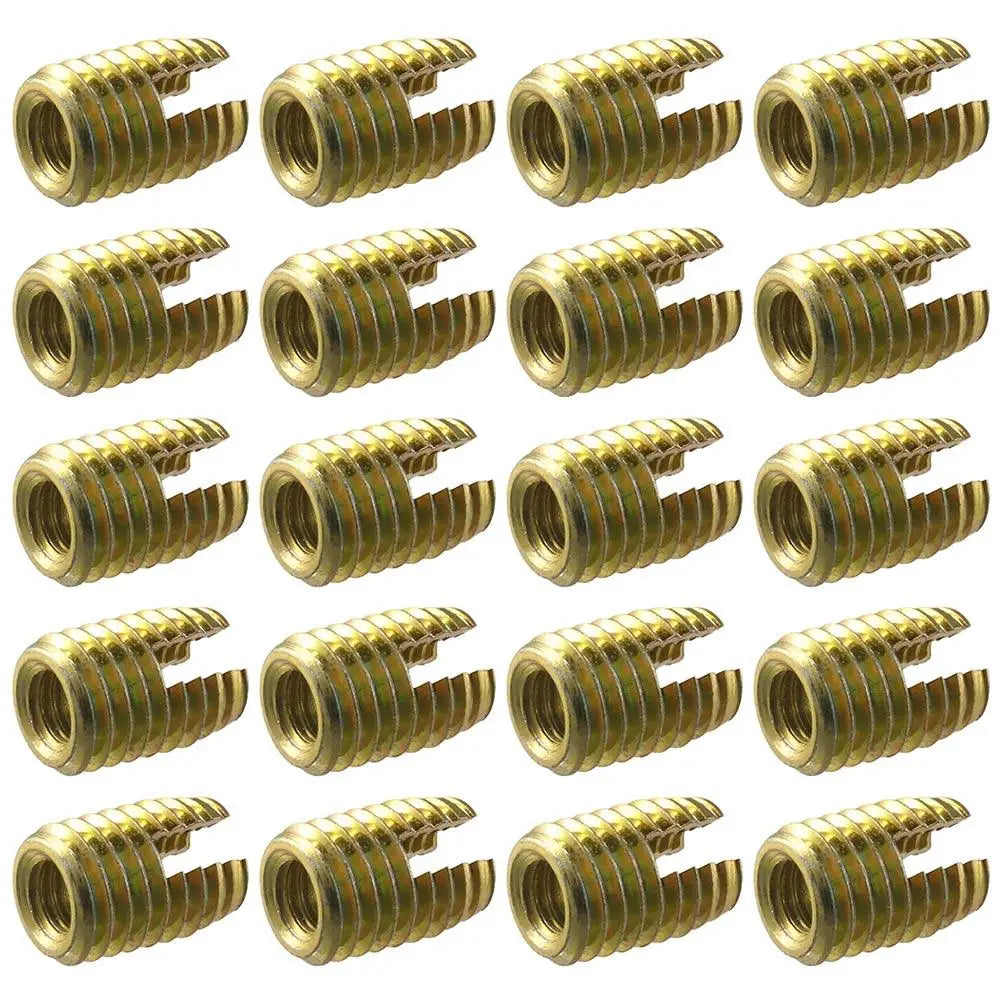 20Pcs 302 Carbon Steel Self-Tapping Thread Inserts M2–M12