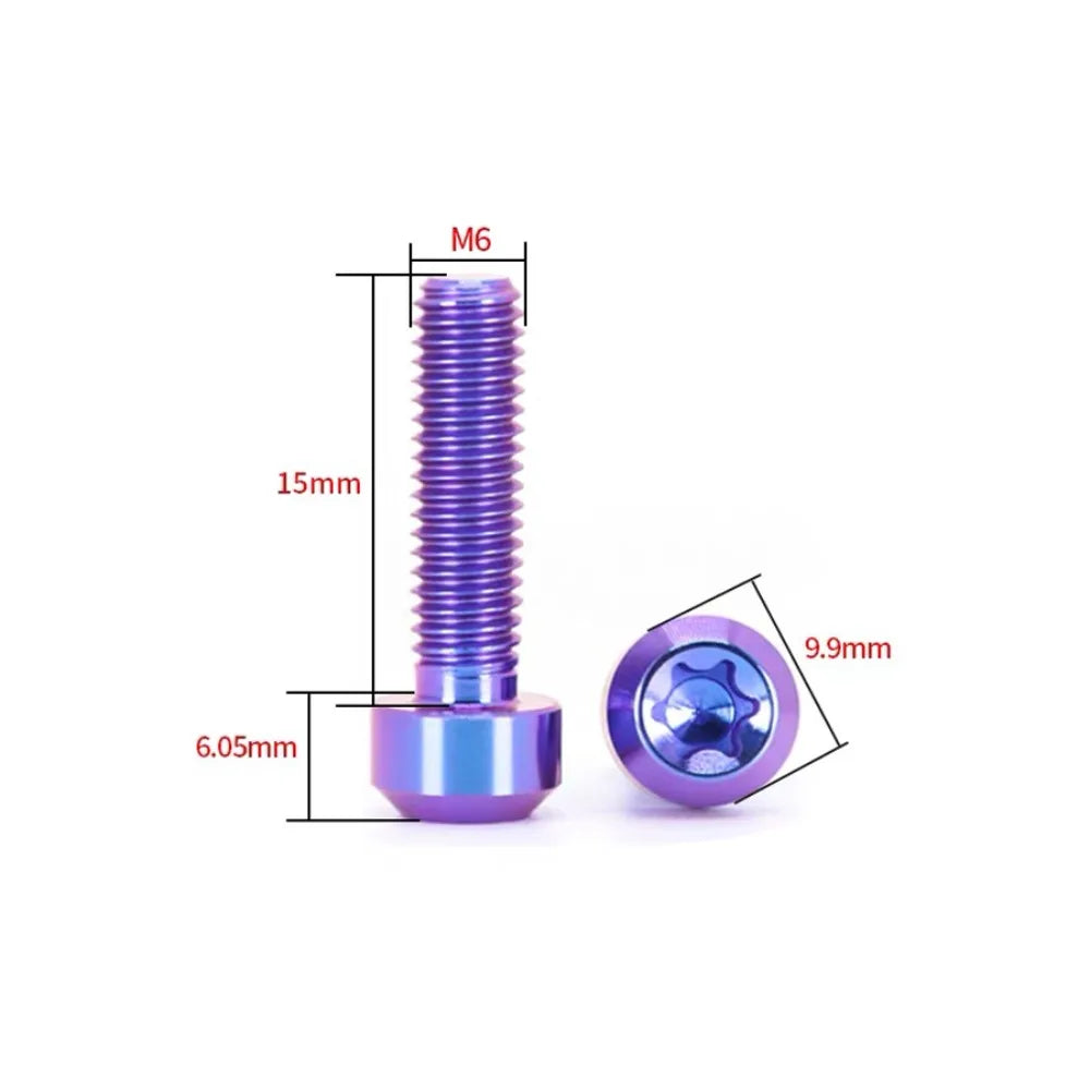 M6 Grade 5 Titanium Torx Cap Screw – Lightweight Bike Bolt