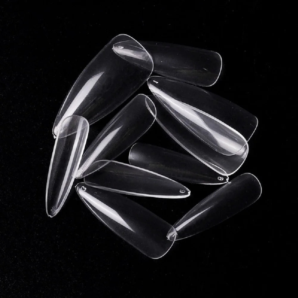 500pcs Press On Nail Tips Clear & Natural Ballet Almond