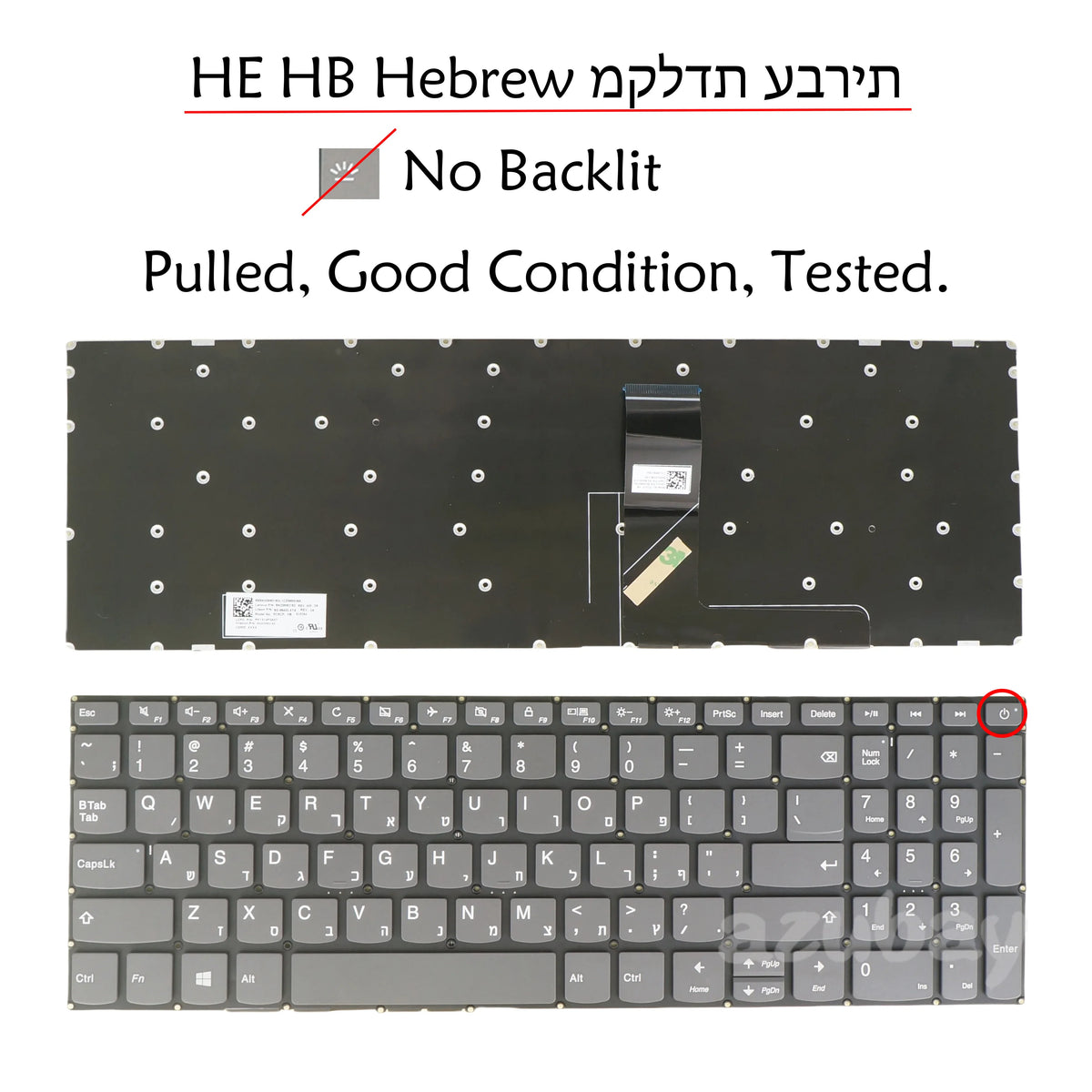 AZUBAY Replacement Keyboard Lenovo IdeaPad 330 Multi-Language