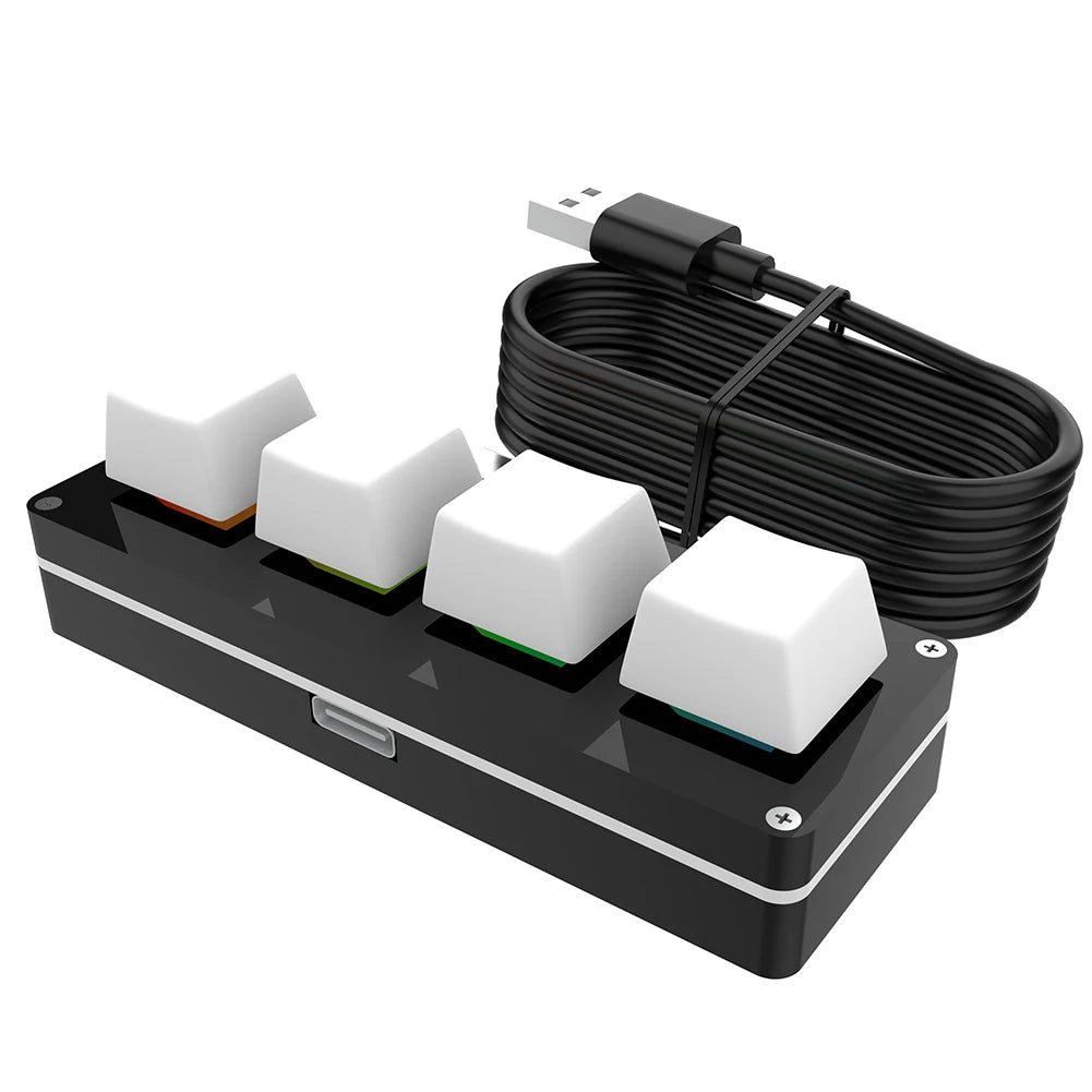 RGB Mechanical Macropad 3 or 4 Key Hotswap USB Knob Keyboard