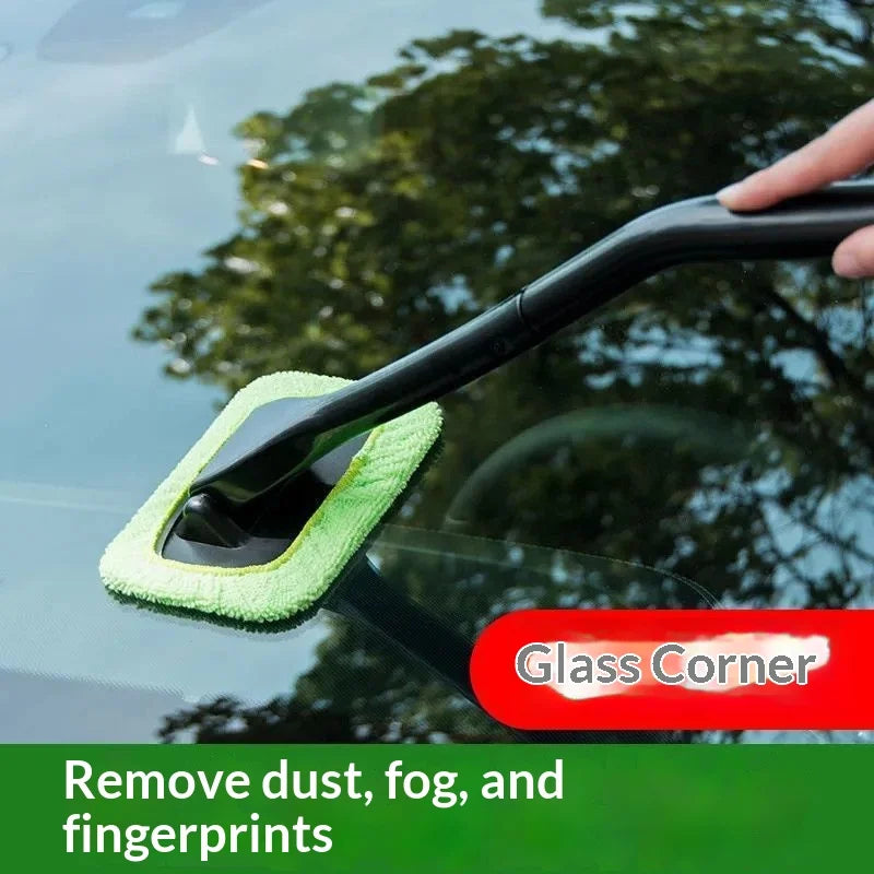 Microfiber Car Windshield Cleaner Brush – Long Handle