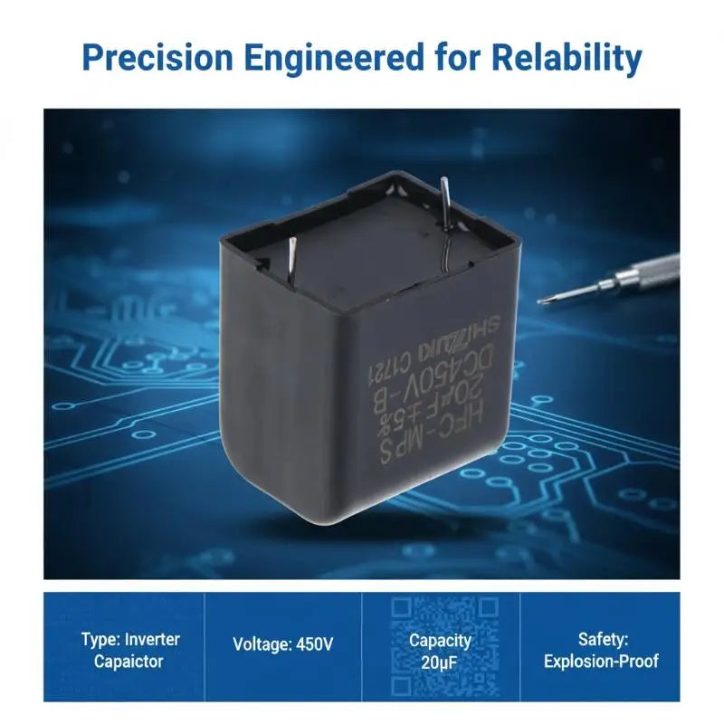 HFC-MPS 450V 20UF Inverter AC Film Capacitor – 28mm Pin Pitch