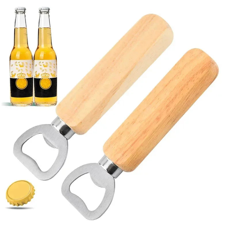 Wood Handle Stainless Steel Bottle Opener – VIBE