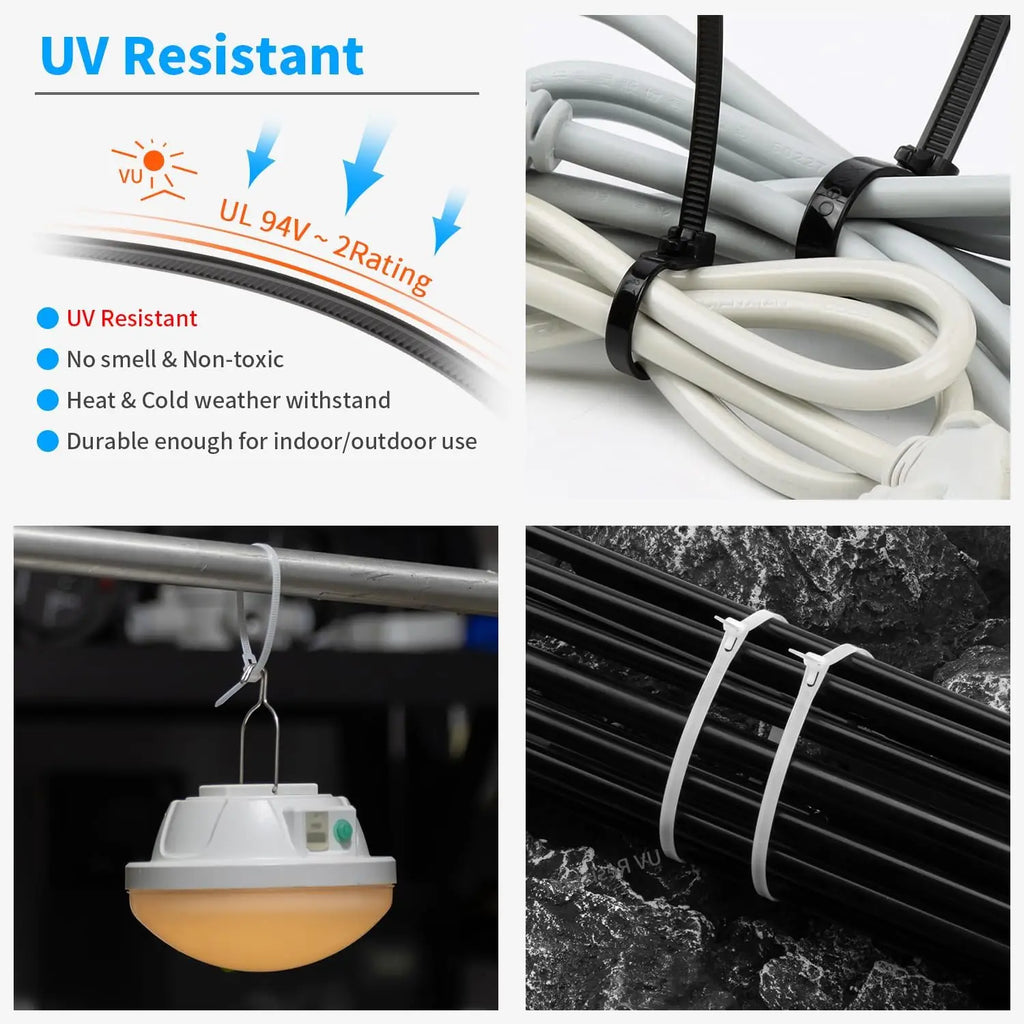 UV Resistant Reusable Nylon Cable Ties – Bulk 50–1000 Pack