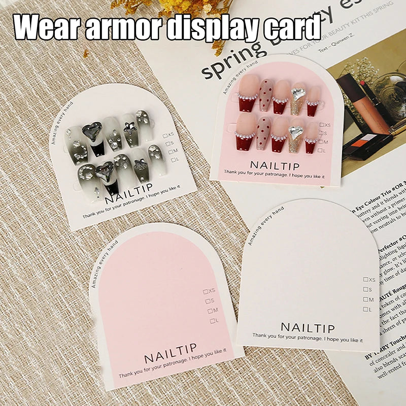 20-Sheet Nail Art Display Cards | Manicure Packaging Props