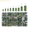 225PCS Aluminum Electrolytic Capacitor Kit – 15 Values 16V–50V
