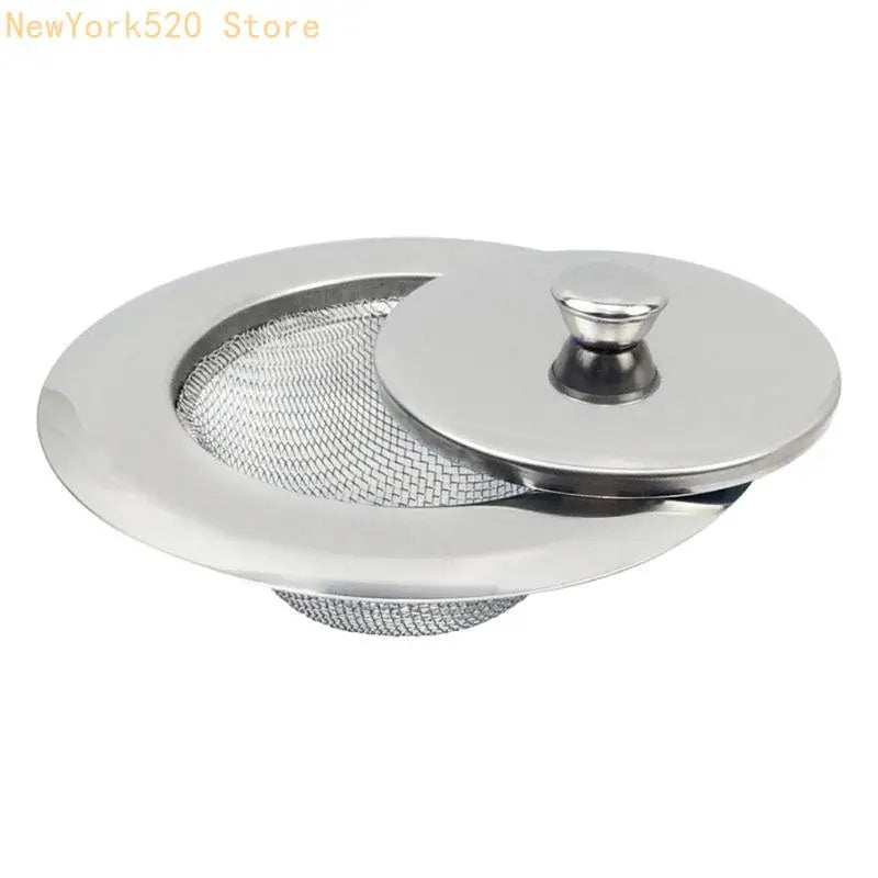 Stainless Steel Sink Strainer & Drain Hair Catcher with Lid