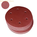 9-Inch 6-Hole Aluminum Oxide Sanding Discs – 50-Pack Hook & Loop