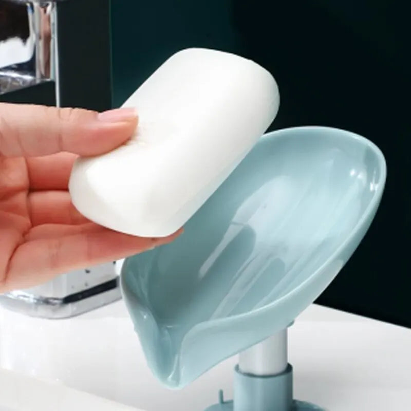 2-Pack Leaf Drain Soap Holder with Suction Cup | Bathroom Tray