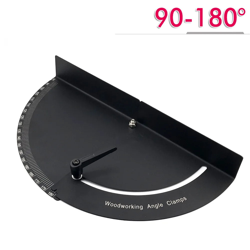 Adjustable Angle Clamp – Aluminum Woodworking Protractor 22.5–180°