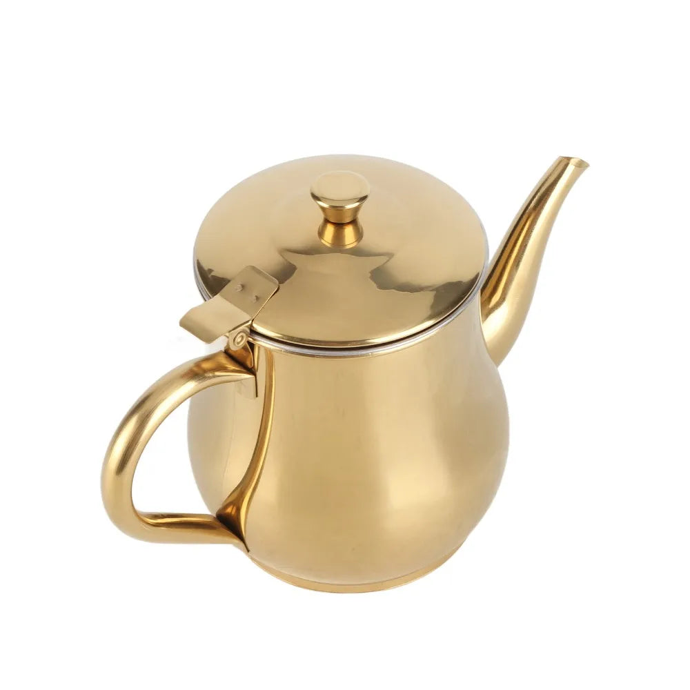 500ml Stainless Steel Tea Kettle with Mesh Filter – Gold